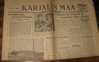 Sanomalehti  Karjalan Maa  22.7.1956