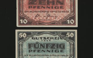 Saksa Notgeld 10, 50 Pfennig, Dippoldiswalde