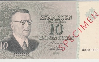 10 Markkaa 1963  Specimen