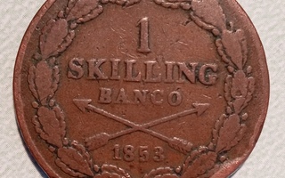 Ruotsi 1 skilling banco 1853