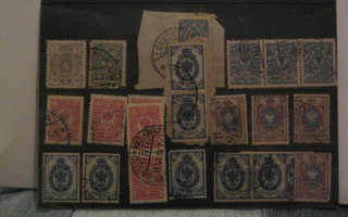 Vanhoja suomalaisia postimerkkejä 1900-luvun alusta
