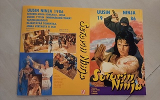 Soturin ninja VHS kansipaperi / kansilehti