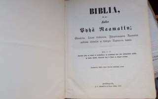 BIBLIA-Raamattu vuodelta 1878