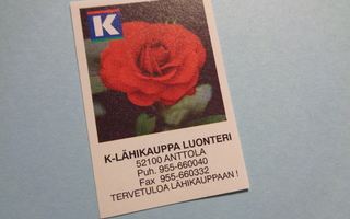 TT-etiketti K K-Lähikauppa Luonteri, Anttola