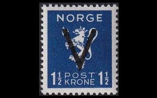 Norja 254 ** V-merkki 1 1/2 kr (1941)