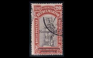 San Marino 62 o 1. maailmansodan päättyminen 20 C (1918)