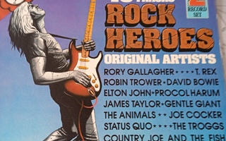 2 LP-LEVYN KANSIO : ROCK HEROES : 40 GREAT TRACKS
