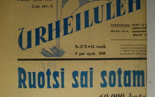 Suomen Urheilulehti Nro 37B/1940 (16.3)
