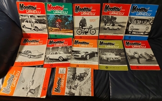12 kpl 1961-1963 Moottoriurheilu lehtiä