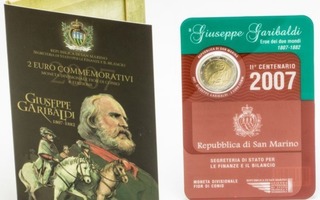 ** SAN MARINO 2€ 2007 Garibaldi kansiossa **