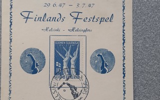 1947 Suurkisat muistokortti, harvinainen