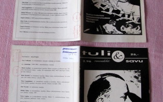 2 kpl Tuli &Savu runouslehteä vuodelta 1996