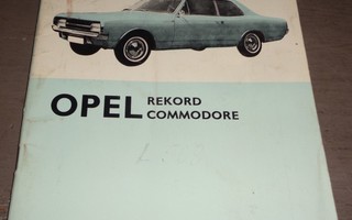 Opel Commodore A, Rekord C käyttöhjekirja Ruotsinkielinen