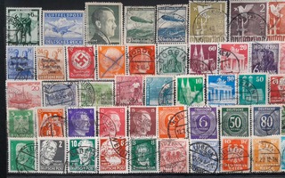 SAKSA VANHEMPAA n1920-40 luku LEIMATTUJA postimerkkejä 47 kp