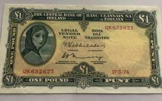 1 Pound Ireland 1974-UNC