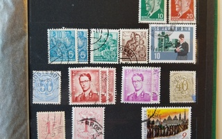 Itä-Saksalaisia ja Belgialaisia postimerkkejä erä