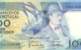 Portugali 100 escudoa 1988