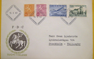 FDC-15.2.1963 Yleismerkit ( Lape 2022  50.00e) (92)