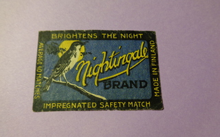 TT-etiketti Nightingale Brand, made in Finland