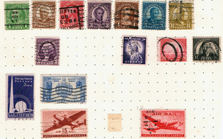 Vanhoja postimerkkejä USA