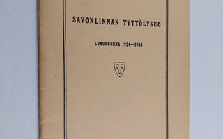 Savonlinnan tyttölyseo lukuvuonna 1934-1935