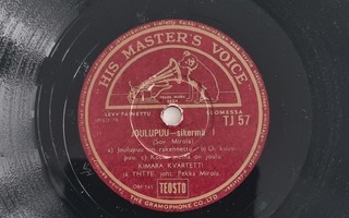 Savikiekko 1954 - Kimara Kvartetti His Master's Voice TJ 57
