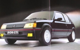 1986 Peugeot 205 GTI esite - 16 sivua -  KUIN UUSI
