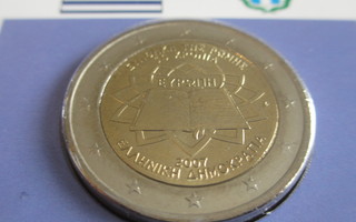 Kreikka UNC 2007 2 € juhlaraha ROOMAN SOPIMUS 50 V.