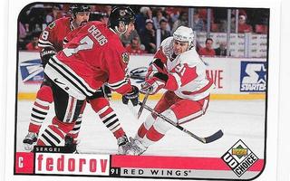 1998-99 UD Choice #75 Sergei Fedorov Detroit Red Wings