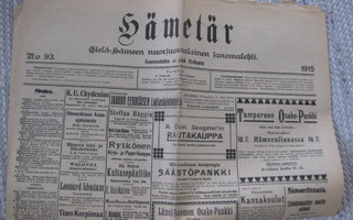 Sanomalehti : Hämetär  21.8.1915