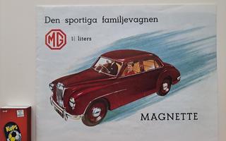 Autoesite/ -juliste: MG Magnette!
