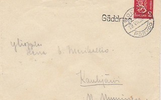 1938, Kirje Porvoo, rivileima Gäddrag
