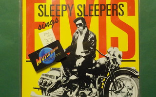 SLEEPY SLEEPERS - SINGS ELVIS - 1.PAINOS FIN 1989 EX+/EX+ LP