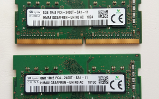 16 GB DDR4 2400T SK Hynix SO-DIMM muistia