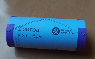SUOMI 2012 Eurosetelit ja -kolikot 10 v  2 € juhlaraharulla