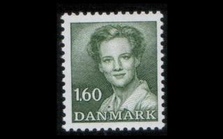 Tanska 759 ** MargretheI 1,60 kr vihreä (1982)