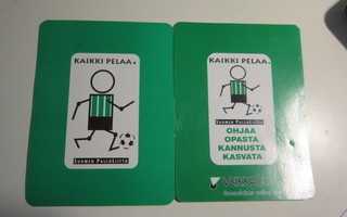 Jari Litmanen postikortti ja Kaikki pelaa vihreä kortti 2kpl