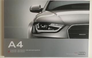4 / 2012 Audi A4 ja S4 sedan & avant esite - n. 130 sivua