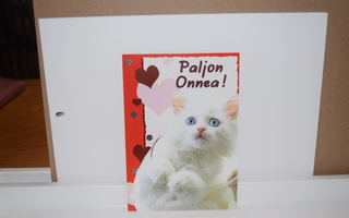 postikortti paljon onnea kissa