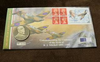 Medal Cover - R J Mitchell Commemorative 1895-1995