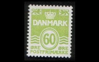 Tanska 621 ** Aaltoviiva 60 öre vaal.vihreä (1976)