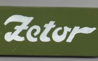 Zetor jääkaappimagneetti puinen vihreä