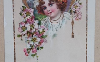 Nuori leidi onnittelee kukkien kanssa, p. 1919