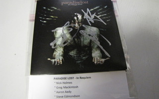 PARADISE LOST - IN REQUIEM CD SLEEVE NELJÄLLÄ NIMMARILLA !