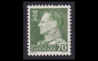 Tanska 396 ** Frederik IX 70 öre (1961)