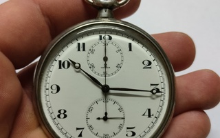 Harvinainen hopeinen omega chronograph taskukello!!!