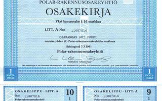 1991 Polar-Rakennus Oy, Helsinki pörssi osakekirja