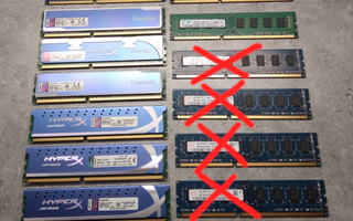 DDR3 1333 MHz muistikampoja pöytäkoneisiin