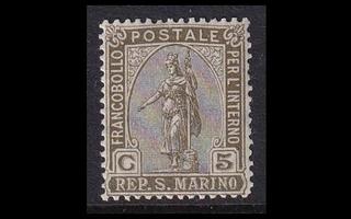 San Marino 82 ** Vapauden jumalatar 5 C (1922)