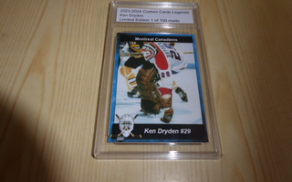 Ken Dryden Limited Edition Custom Cards Legends ja kotelo